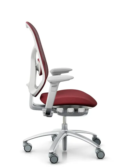 Кресло FLOKK RH MEREO MESH SILVER GREY (RASPBERRY RED), эргономичное - купить Киев, Днепр, Одесса, Львов, Харьков