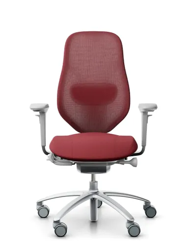 Крісло FLOKK RH MEREO MESH SILVER GREY (RASPBERRY RED), ергономічне - купити Київ, Дніпро, Одеса, Львів, Харків