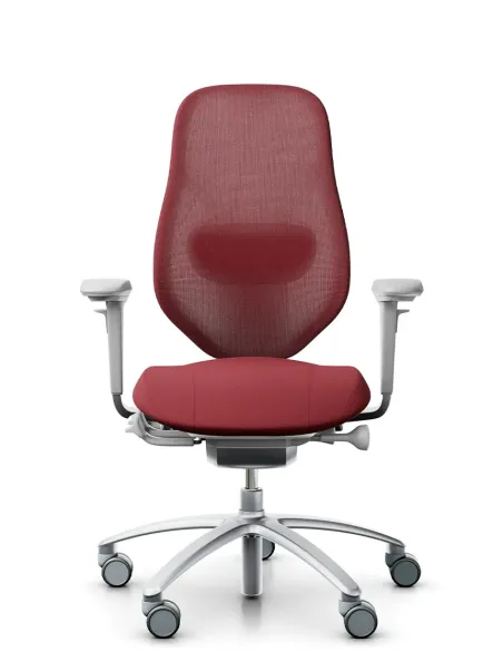 Крісло FLOKK RH MEREO MESH SILVER GREY (RASPBERRY RED), ергономічне - купити Київ, Дніпро, Одеса, Львів, Харків