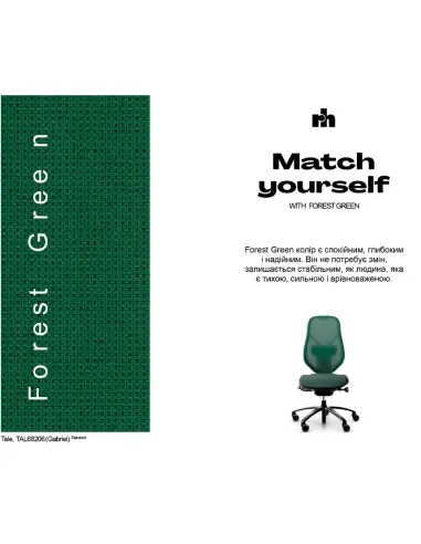 Кресло FLOKK RH MEREO MESH GREY (FOREST GREEN), эргономичное - купить Киев, Днепр, Одесса, Львов, Харьков