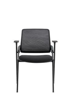 Крісло KRESLALUX  H-08 BLACK, з підлокітниками, для відвідувача - купити Київ, Дніпро, Одеса, Львів, Харків 2