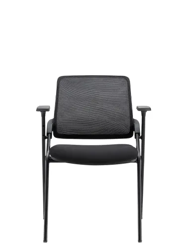 Кресло KRESLALUX H-08 BLACK, с подлокотниками, для посетителя - купить Киев, Днепр, Одесса, Львов, Харьков