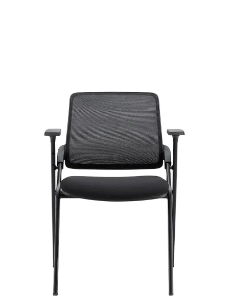 Крісло KRESLALUX  H-08 BLACK, з підлокітниками, для відвідувача - купити Київ, Дніпро, Одеса, Львів, Харків