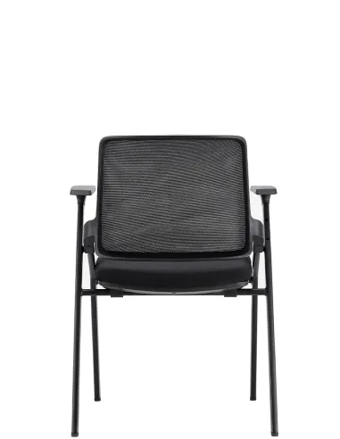 Кресло KRESLALUX H-08 BLACK, с подлокотниками, для посетителя - купить Киев, Днепр, Одесса, Львов, Харьков