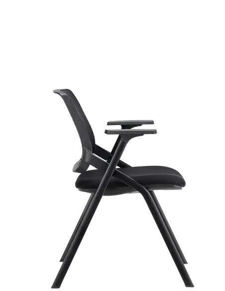 Кресло KRESLALUX H-08 BLACK, с подлокотниками, для посетителя - купить Киев, Днепр, Одесса, Львов, Харьков