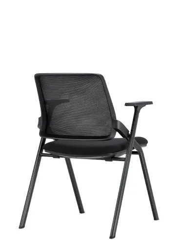 Кресло KRESLALUX H-08 BLACK, с подлокотниками, для посетителя - купить Киев, Днепр, Одесса, Львов, Харьков