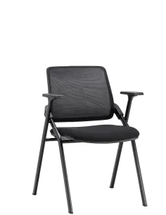 Крісло KRESLALUX  H-08 BLACK, з підлокітниками, для відвідувача - купити Київ, Дніпро, Одеса, Львів, Харків