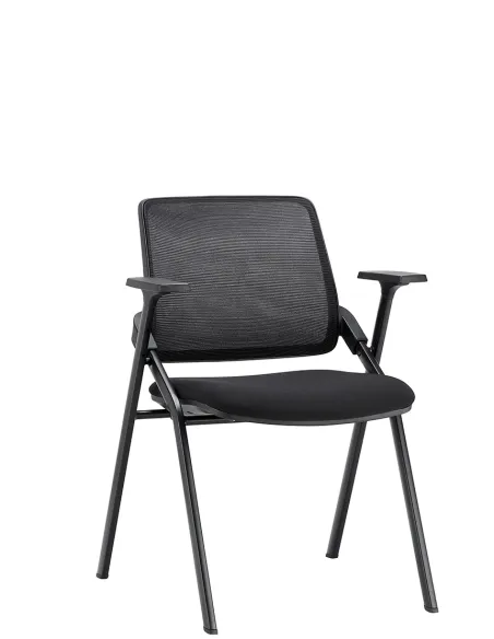 Крісло KRESLALUX  H-08 BLACK, з підлокітниками, для відвідувача - купити Київ, Дніпро, Одеса, Львів, Харків