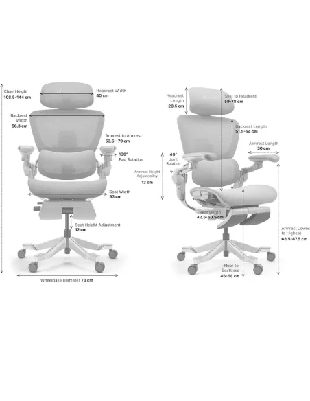 КРІСЛО HINOMI H2 PRO MINT GREEN, ергономічне - купити Київ, Дніпро, Одеса, Львів, Харків
