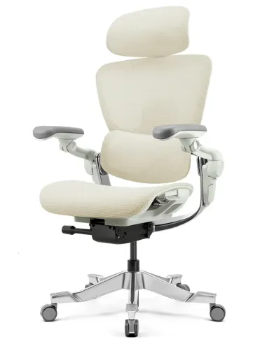 КРІСЛО HINOMI H2 PRO CREAM WHITE, ергономічне - купити Київ, Дніпро, Одеса, Львів, Харків