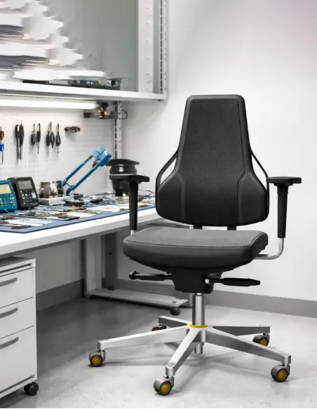 Крісло DAUPHIN TEC IDENTITY  IS 2023 SR для ESD зони - купити Київ, Дніпро, Одеса, Львів, Харків