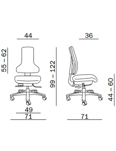 Крісло DAUPHIN TEC IDENTITY  IS 2023 SR для ESD зони - купити Київ, Дніпро, Одеса, Львів, Харків