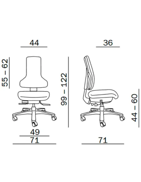 Кресло DAUPHIN TEC IDENTITY IS 2023 PU для ESD зон, полиуретановое - купить Киев, Днепр, Одесса, Львов, Харьков