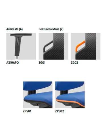 Кресло DAUPHIN TEC PROFILE IS 2011 SR для ESD зон - купить Кив, Днепр, Одесса, Львов, Харьков