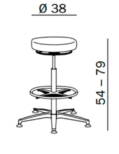 Кресло DAUPHIN TEC BASIC IS 1999  ESC S для ESD зон - купить Киев, Днепр, Одесса, Львов, Харьков