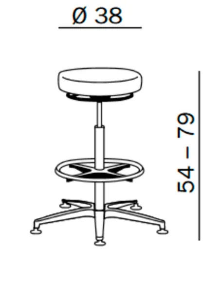 Кресло DAUPHIN TEC BASIC IS 1999  ESC S для ESD зон - купить Киев, Днепр, Одесса, Львов, Харьков