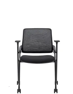 Крісло KRESLALUX H-08 BLACK, для відвідувача, на колесах - купити Київ, Дніпро, Одеса, Львів, Харків 2