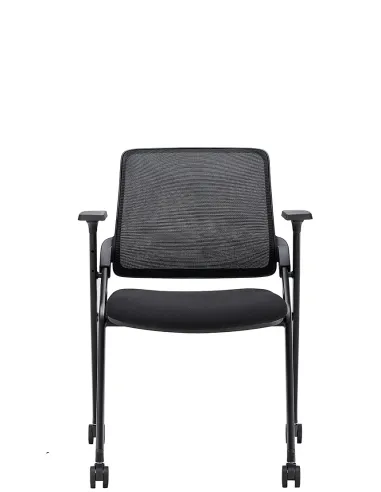 Кресло KRESLALUX H-08 BLACK, для посетителя, на колесах - купить Киев, Днепр, Одесса, Львов, Харьков