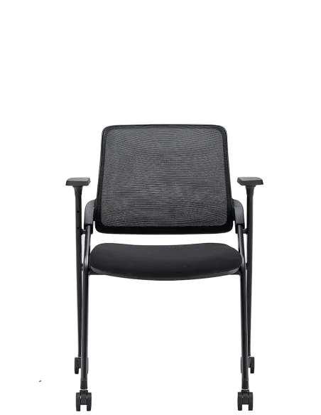 Кресло KRESLALUX H-08 BLACK, для посетителя, на колесах - купить Киев, Днепр, Одесса, Львов, Харьков