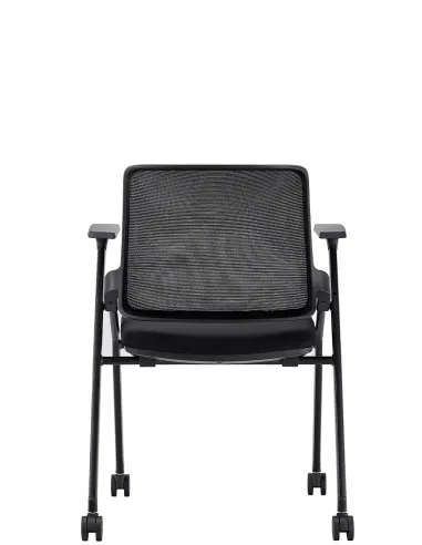 Кресло KRESLALUX H-08 BLACK, для посетителя, на колесах - купить Киев, Днепр, Одесса, Львов, Харьков