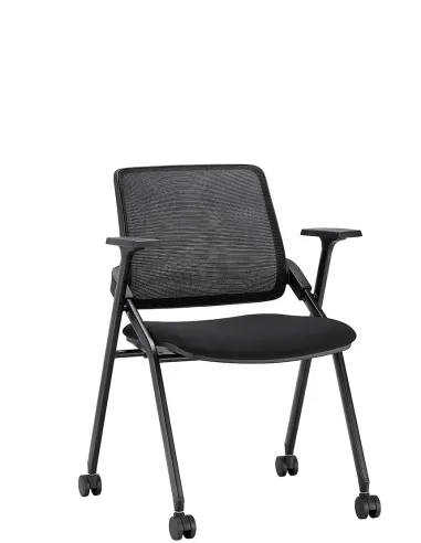 Кресло KRESLALUX H-08 BLACK, для посетителя, на колесах - купить Киев, Днепр, Одесса, Львов, Харьков