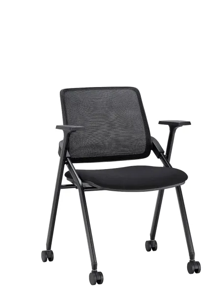 Кресло KRESLALUX H-08 BLACK, для посетителя, на колесах - купить Киев, Днепр, Одесса, Львов, Харьков