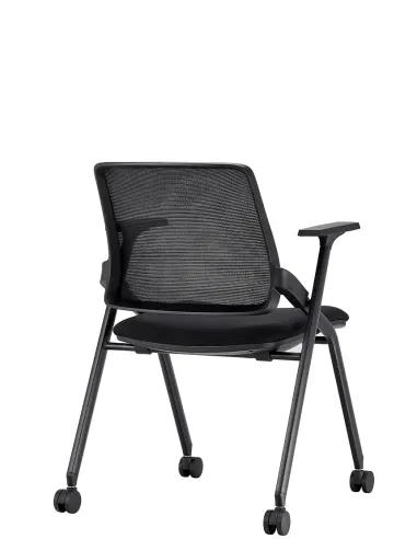 Крісло KRESLALUX H-08 BLACK, для відвідувача, на колесах - купити Київ, Дніпро, Одеса, Львів, Харків