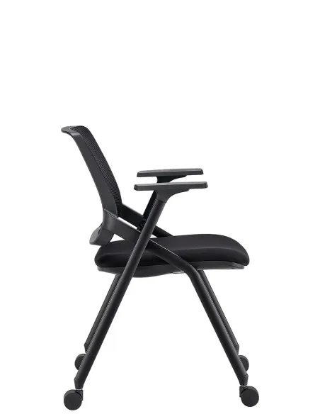 Кресло KRESLALUX H-08 BLACK, для посетителя, на колесах - купить Киев, Днепр, Одесса, Львов, Харьков