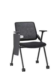 Крісло KRESLALUX H-08 BLACK, для аудиторий, із відкидним столиком, на колесах - купити Київ, Дніпро, Одесса, Львів, Харків