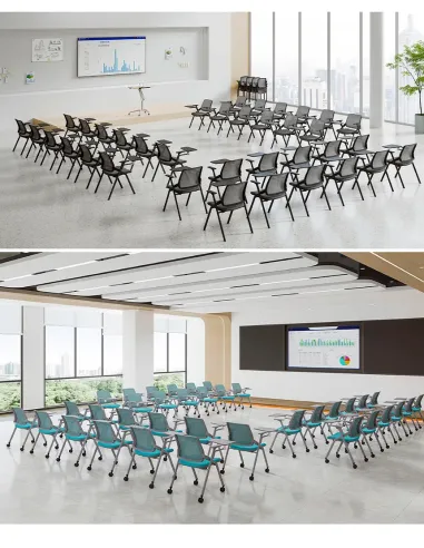 Крісло KRESLALUX H-08 BLACK, для аудиторий, із відкидним столиком, на колесах - купити Київ, Дніпро, Одесса, Львів, Харків