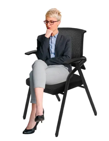 Кресло KRESLALUX H-08 BLACK, для посетителя, на колесах - купить Киев, Днепр, Одесса, Львов, Харьков