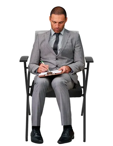 Крісло KRESLALUX H-08 BLACK, для відвідувача, на колесах - купити Київ, Дніпро, Одеса, Львів, Харків