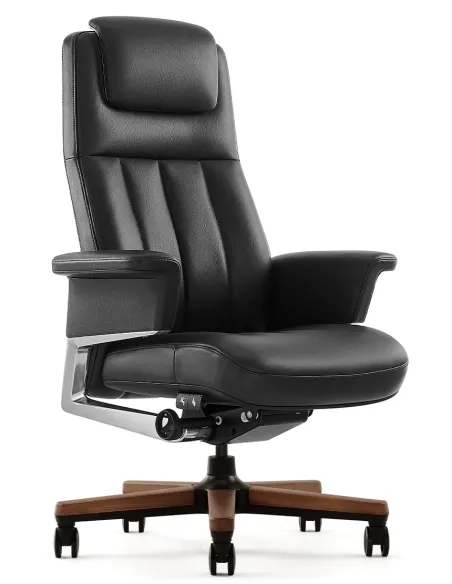 Кресло RANGER для руководителя, кожаное, черный цвет - купить Киев, Днепр, Одесса, Львов, Харьков