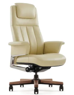 Кресло RANGER для руководителя, кожаное, бежевый цвет - купить Киев, Днепр, Одесса, Львов, Харьков