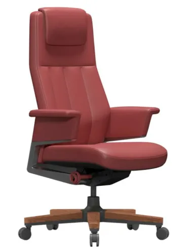 Крісло RANGER для керівника, шкіряне, бордовий колір - купити Київ, Дніпро, Одеса, Львів, Харків