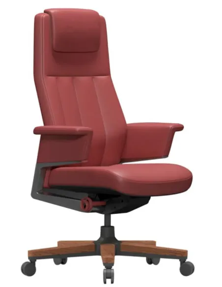 Крісло RANGER для керівника, шкіряне, бордовий колір - купити Київ, Дніпро, Одеса, Львів, Харків