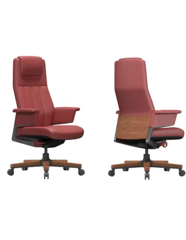 Кресло RANGER для руководителя, кожаное, бордовый цвет - купить Киев, Днепр, Одесса, Львов, Харьков