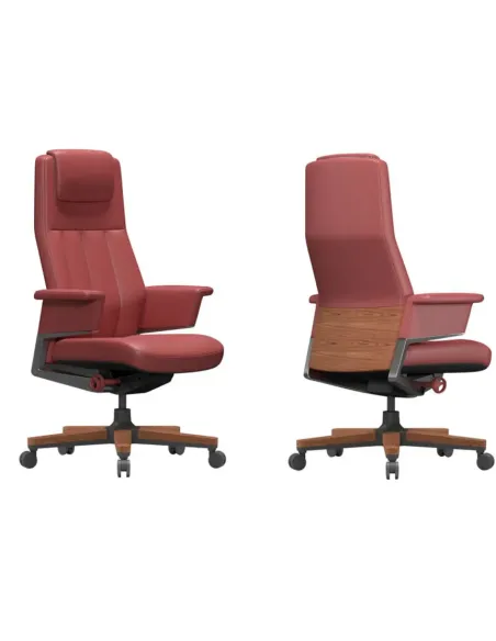 Крісло RANGER для керівника, шкіряне, бордовий колір - купити Київ, Дніпро, Одеса, Львів, Харків