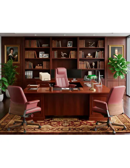 Крісло RANGER для керівника, шкіряне, бордовий колір - купити Київ, Дніпро, Одеса, Львів, Харків