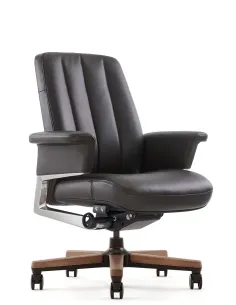 Кресло RANGER VISITOR, кожаное, черный цвет - купить Киев, Днепр, Одесса, Львов, Харьков