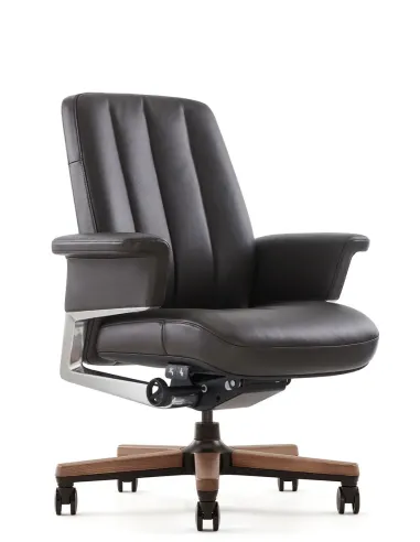 Кресло RANGER VISITOR, кожаное, черный цвет - купить Киев, Днепр, Одесса, Львов, Харьков