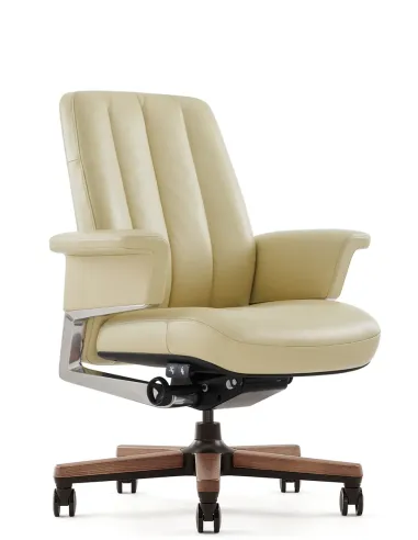 Крісло RANGER VISITOR, шкіряне, бежевий колір - купити Київ, Дніпро, Одеса, Львів, Харків