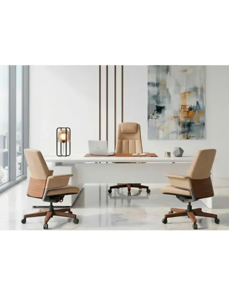 Крісло RANGER VISITOR, шкіряне, бежевий колір - купити Київ, Дніпро, Одеса, Львів, Харків