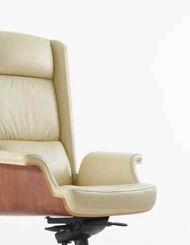Кресло KRESLALUX LORD бежевое, для руководителя, кожаное - купить Киев, Днепр, Одесса, Львов, Харьков