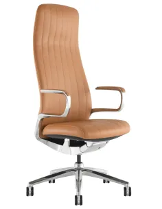 Крісло KRESLALUX LELLA LIGHT BROWN для керівника, шкіряне - купити Київ, Дніпро, Одеса, Львів, Харків