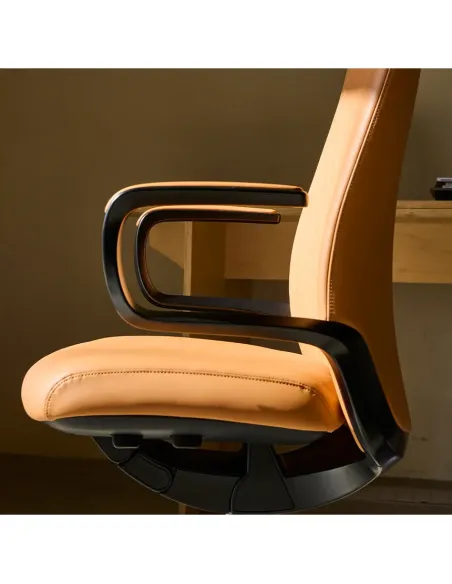 Кресло KRESLALUX LELLA BL LIGHT BROWN для руководителя, кожаное - купить Киев, Днепр, Одесса, Львов, Харьков