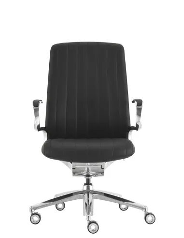 Крісло KRESLALUX LELLA VISITOR BLACK , шкіряне - купити Київ, Дніпро, Одеса, Львів, Харків