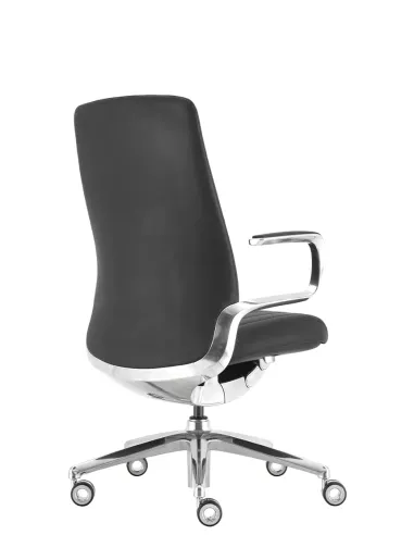 Кресло KRESLALUX LELLA VISITOR BLACK , кожаное - купить Киев, Днепр, Одесса, Львов, Харьков