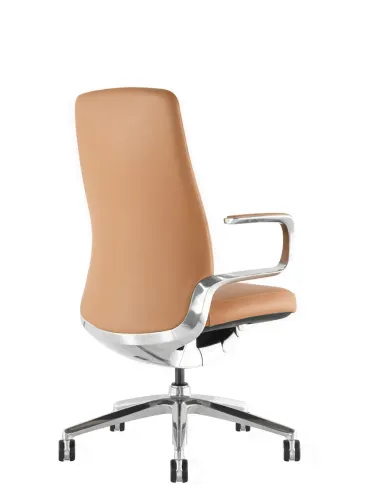 Крісло KRESLALUX LELLA VISITOR LIGHT BROWN, шкіряне - купити Київ, Дніпро, Одеса, Львів, Харків