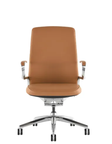 Крісло KRESLALUX LELLA VISITOR LIGHT BROWN, шкіряне - купити Київ, Дніпро, Одеса, Львів, Харків